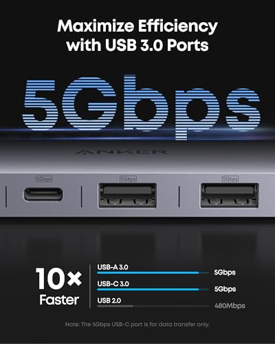 Anker USB C Hub, 7-in-1 Multi-Port USB Adapter for Laptops, 4K@60Hz USB C to HDMI Splitter, 100W Max Power Delivery, 3xUSBA & C 3.0 Data Ports, SD/TF Card, for Type C Devices (Charger Not Included) - Image 5