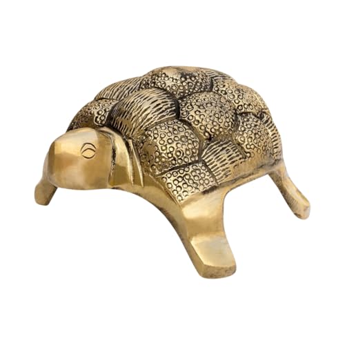 Image of Small Tortoise /Turtle 100% Pure Brass Statue Idol Decorative Showpiece for Home, Office and Gifting