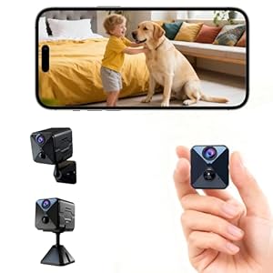 Erste 4K Mini Kamera Komplett neu Aufgewertet Überwachungskamera Innen Akku 2, 4 GHz WiFi Kamera überwachung innen mit 2800mAh Akku für lange Laufzeit, Bewegungsmelder, Na... SD/Cloud-Speicher