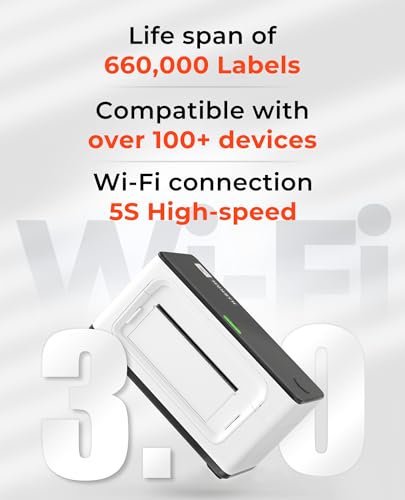 Image of MUNBYN Wireless Wi-Fi AirPrint Thermal Printer Shipping Label Printer | Compatible with iPhone, iPad, MacOS, Android Windows Suit for Small Business, Etsy, USPS, No Ink, Fast & Clear Printing