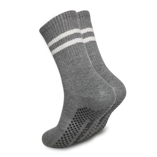 Image of Mint & Oak Pilates Socks with Grips for Women, Ankle Length Non-Slip Yoga Socks, Cotton Ideal For Yoga, Pilates, Gym, Workout, Cute Women's Gift