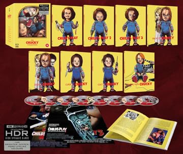 The Chucky Collection 4K - 8-Disc Box Set ( Child's Play / Child's Play 2 / Child's Play 3 / Bride of Chucky / Seed of Chucky / Curse of Chu [ Origine UK, Nessuna Lingua Italiana ] (Blu-Ray)