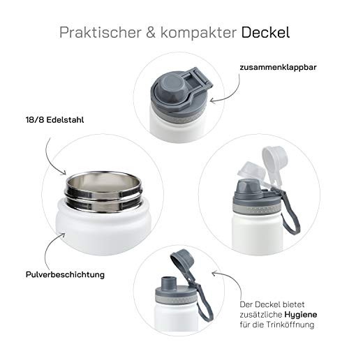 Edelstahl Trinkflasche von eppikan EppiSporty für Sport und Alltag