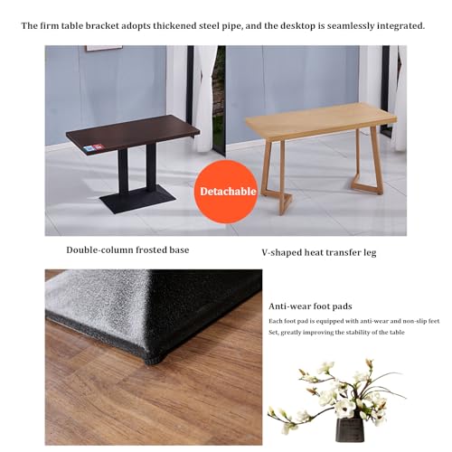 Table de cuisine moderne en bois et métal finition premium