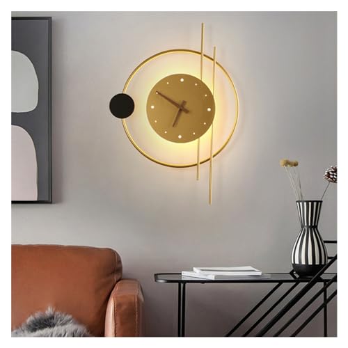IONAZQTWW - Lámparas de Pared LED Diseño de Reloj artístico Aplique de Pared - Pasillo Dormitorio Sala de Estar Fondo Decoración de Pared Iluminación de Pared, Luces Colgantes Modernas