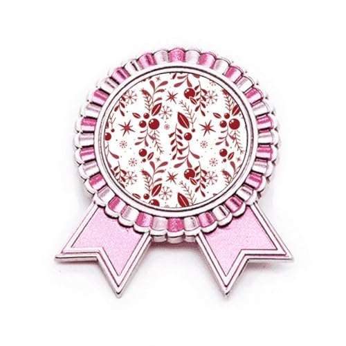 Broche de mas rouge et blanc M en métal une idée cadeau originale et chic