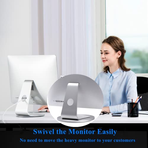WYSXEBWZ Aluminum 360° Rotation Monitor Swivel Base Computer Screen Monitor Turntable Stand Flat Panel TV Rotating Mat for iMac Laptop Potted Plants Arts Crafts Products Display Stand