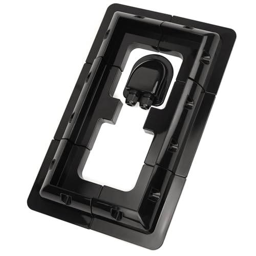 QWORK® Soportes de montaje para paneles solares, sin taladros, para vehículos recreativos, autocaravanas, techos, negro