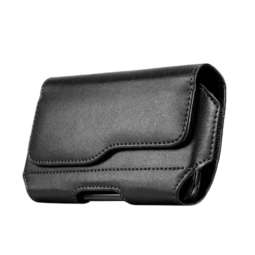 Generic: Funda de para teléfonos de hasta 6.8 pulgadas, riñonera duradera con cinturón y tela Oxford en negro