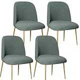 Genérico Fundas para sillas de Comedor con Respaldo Curvo, Fundas elásticas para sillas de Comedor de 1/2/4/6, Fundas para sillas de Comedor-Bean Green||Set of 1