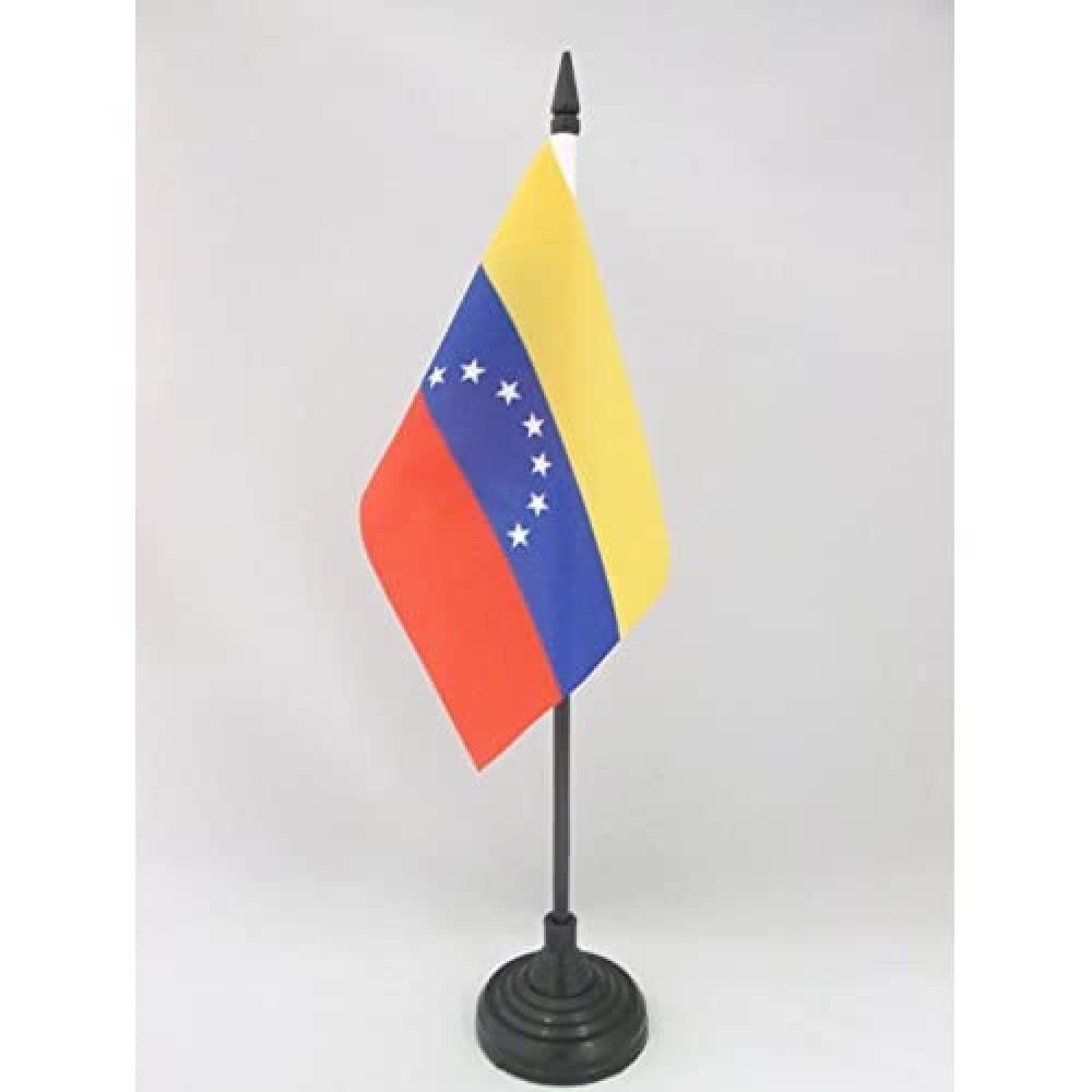 AZ FLAG Venezuela Old Table Flag 4x6 in 100D Polyester Plastic Base