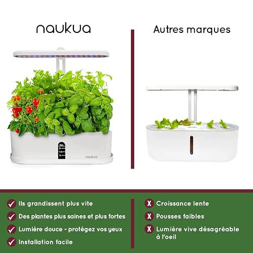 Potager d'intérieur Hydroponique - Pret a Pousser Smart Garden - Kit de culture de jardin intelligent avec éclairage LED, minuterie automatique et pompe à eau - Capacité pour 10 pousses simultanées – Image 4