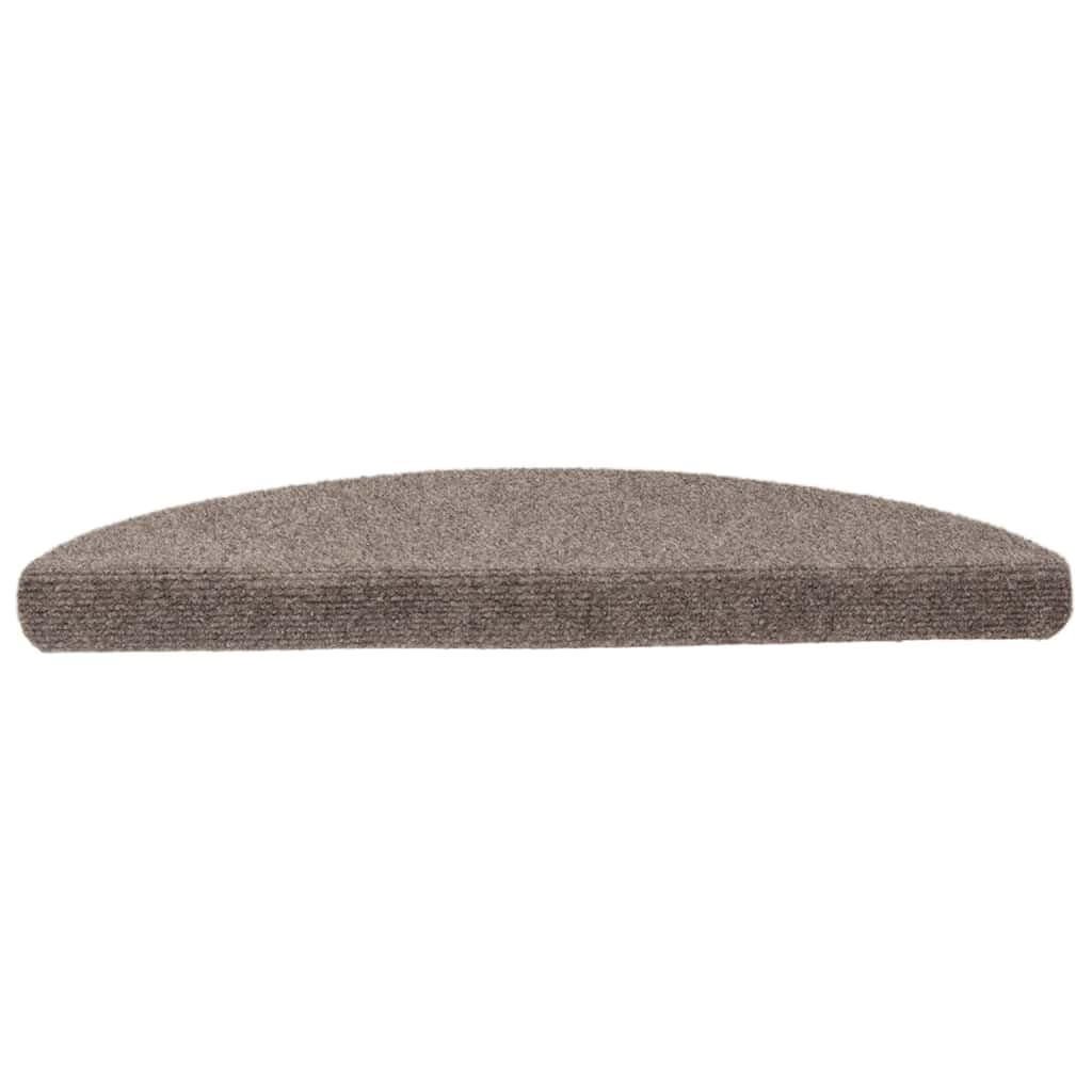 Maty na schody samoprzylepne, 15 szt. beżowe, 56 x 17 x 3 cm, maty na schody o antypoślizgowym wzornictwie i izolacji akustycznej, nadają się do prania, idealne na drewniane schody, ochrona