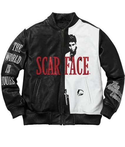 Unique Al Pacino Scarface Movie Black Real Leather Jacket Men | Jackets for Men2