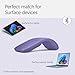 Microsoft Surface Arc Bluetooth Mouse, Ultra-Slim and Lightweight, Snaps Flat for Portability, Full Scroll Plane, Compatible with Windows 11, Battery Included – Violet