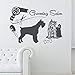 artaslf Calcomanía de pared para peluquería de perros pegatina de vinilo salón de peluquería mascotas tienda de mascotas cachorros Mural salón peluquería de interiores de animales decoración 80x56cm