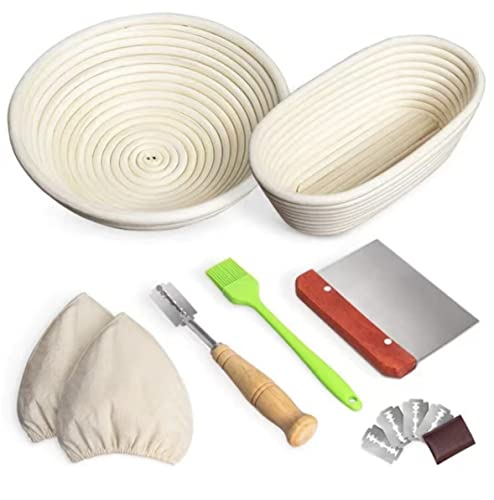 5Rivers Banneton Bread Proofing Basket - Sourdough Proofing Basket - Banneton Proofing Basket Set Of 2 - Bread Making Tools And Supplies - Proofing Baskets For Sourdough Bread Baking - Bread Making #TOP22