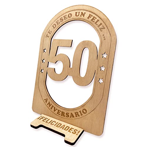 DIGIDU | Regalos Bodas de Oro | Tarjeta Felicitacion 50 Aniversario | Ideas Regalos Originales Decoración 50 Cumpleaños Hombre Mujer 50 Años 50 Aniversario Bodas de Oro Madre Padre