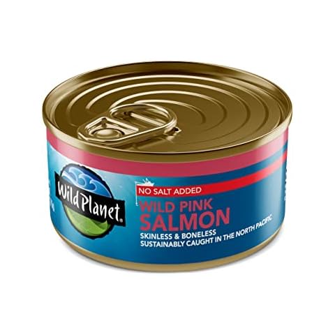 Wild Planet Wild Pink Salmon No Salt Added, Canned Salmon, Sustainably Wild-Caught, Kosher 6 Ounce can Cover