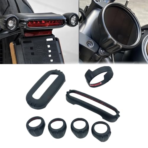 MAORANG FOR Sportster S 1250 RH1250S 2021-2022-2023 Black Headlight Taillight Turn Signal Speedometer Bezel Cover Motorcycle Accessories (one kit)