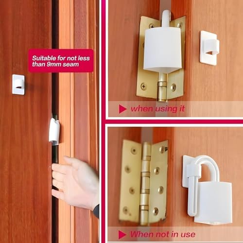 Aputue Kapı parmak koruması, 10'lu Paket Çocuk Parmak Koruyucu, Kendinden Yapışkanlı Kapı Parmak Emniyeti, Bebek ve Çocuklar İçin Kapı Sıkışması Önleyici, Güvenlik Hinge Koruyucu - Görsel 6