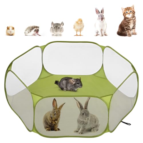 Pawaboo - Parc pour Petits Animaux, Tente-Cage Imperméable pour Petits Animaux avec Cadre en Fil d'acier Solide, Clôture de Cour Extérieure pour...