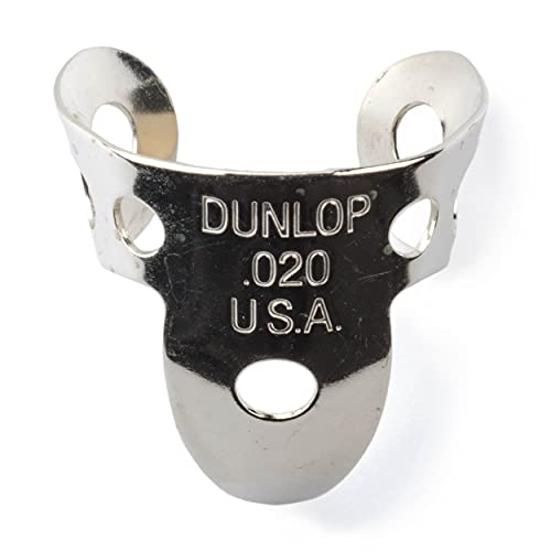 Image of Dunlop 33P.020 Nickel Silver Finger & Thumbpicks, .020 inch, 5 /Player's Pack