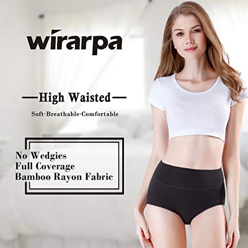 Image of wirarpa Women's Modal Underwear Soft High Waist Briefs Ladies Panties 4 Pack (Regular & Plus Size)