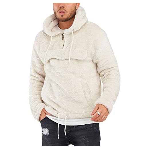 Rello & Reese herr teddy-päls huvtröja med huva fleece pullover fleecejacka jacka MT-7453