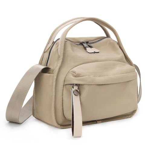 CEUTNIZ Elegant Solid Color Shoulder Bag for Women Casual Nylon Front Pocket Handbag Casual Trendy Textured Commuter Bag - image 8