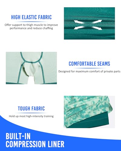 Image of maamgic Mens 5 inch Gym Running Shorts for Men 2 in 1 Quick Dry Workout Athletic Shorts