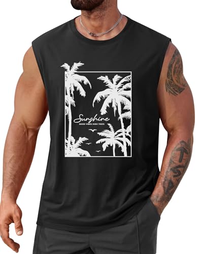 VOGSTART Men Slim Fit Sleeveless Casual Solid Fashion Shirt XXXL