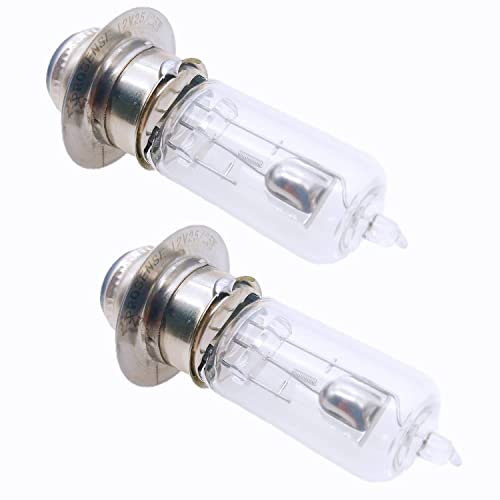 (Set Of 2) 12V 35W Halogen Headlight Head Light Bulb For Scooter Atv Moped Quad Go Kart Motorcycle 4 Wheeler Dune Buggy Sandrail Taotao Sunl Coolster Roketa Jonway #TOP30