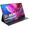 InnoView Monitor portátil, 15.6 pulgadas FHD 1080P HDMI USB C segundo monitor externo para computadora portátil, escritorio, MacBook, teléfonos, tableta, PS5/4, Xbox, Switch, altavoz integrado con