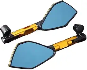 Espelho retrovisor esportivo universal para motocicletas (Dourado)
