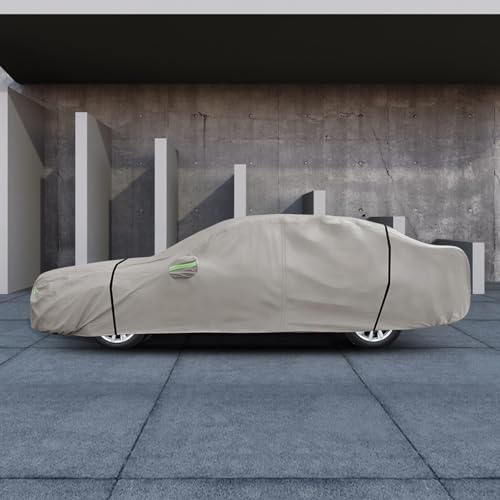 Image of Migaven Car Cover Fit for Toyota Corolla 2000-2025, Honda Civic 1991-2025, Waterproof Full Exterior Cover Sun Rain Protection with Door Zipper and Cotton Lining