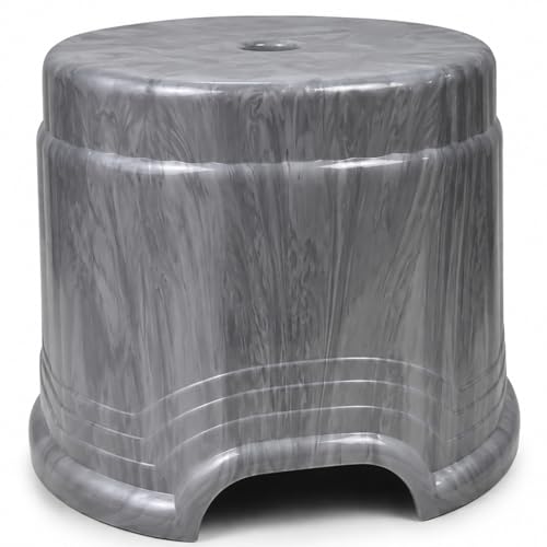 Image of PulGos Plastic Anti-Slip Bathroom Stool for Bathing|Comfortable Indoor & Outdoor Machiya for Sitting|Durable Adults Bath Stool & Patla Chair for Home|Grey