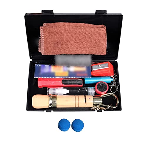 AJIC 11 pièces Kit d'outils de réparation de Pince de Queue de Billard pour réparation de Queue de Billard et Accessoires de Billard de Remplacement en Cuir