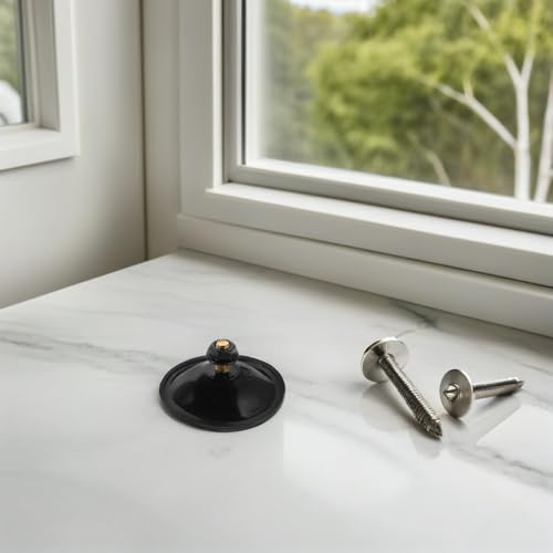 Ganchos de ventosa M6 negros OSALADI de PVC para ventanas y azulejos 7