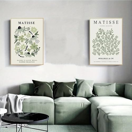 Toile style Matisse décoration salon et chambre moderne lot de 2 affiches