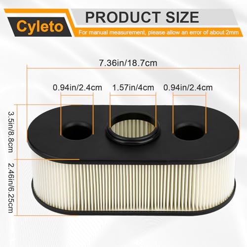 Cyleto 2 Pack Air Filter 11013-7031 11013-7025 & Pre Filter 11013-7026 for Kawasaki FH541v FH430v FH381V FH480V FH541V FH580V 4 Stroke Engine John Deere M151769 M151768 by Cyleto - Used condition - Image 3