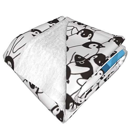 Penguin Throw Blanket Soft Fuzzy Plush Blanket Lightweight Flannel Blankets For Couch Bed Living Room Adults Kids Teens Gifts All Seasons 50"X40" #TOP2