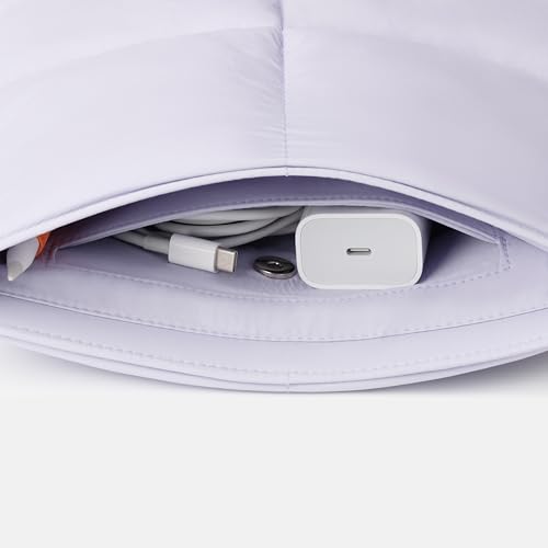 Comfyable Puffy 9-11 Inch Tablet Sleeve Compatible for 11 Inch iPad Pro M5, iPad Air M4 2026 with Magic Keyboard, Quilted Puffer Vertical Tablet Carrying Case for Women Men, Lavender by Comfyable - Image 3