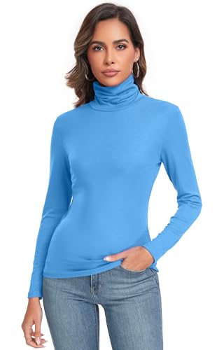 Women's Long Sleeve Casual Lightweight Turtleneck Top...