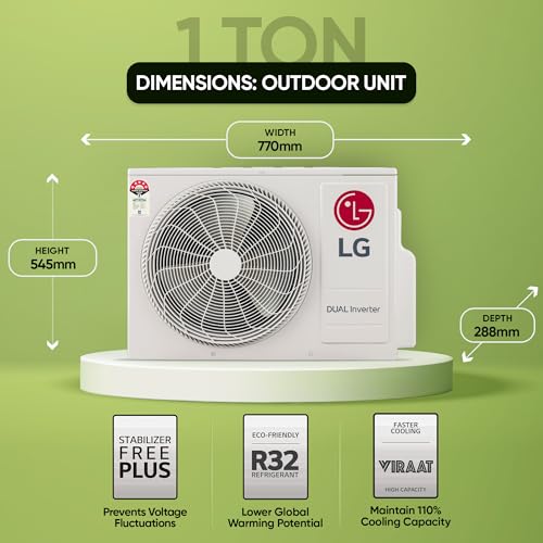 Image of LG 1 Ton 5 Star AI Dual Inverter Split Ac (Copper, Super Convertible 6-In-1 Cooling, 4 Way Swing, HD Filter with Anti-Virus Protection, TS-Q14ENZE, White)