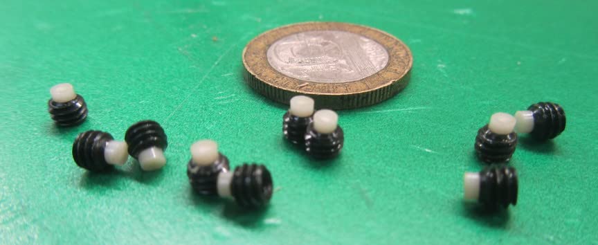Black Oxide Steel Nylon Tip Set Screw 8-32 x .125" Thread Length 20 pcs