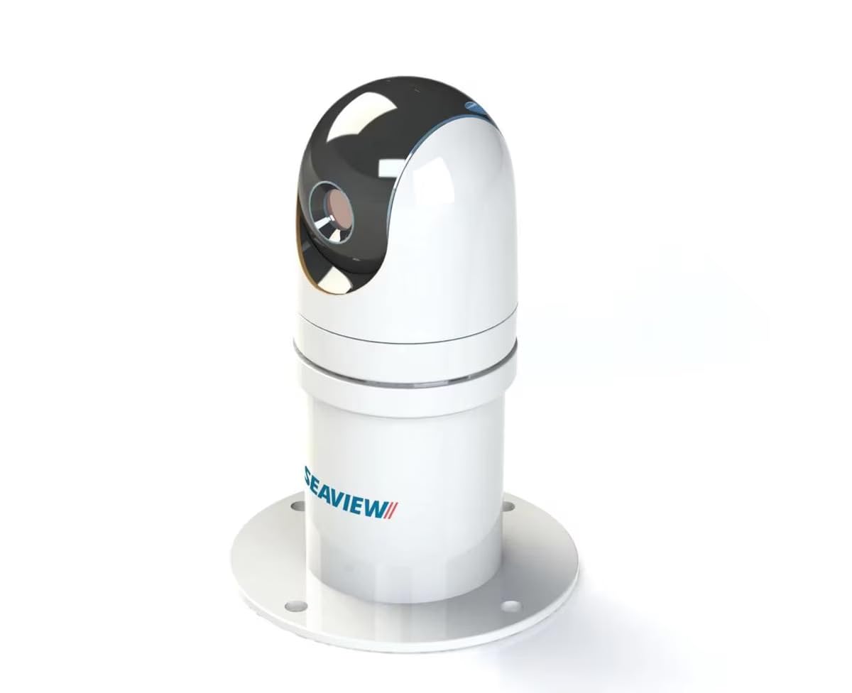 Vertical Camera &amp; Searchlight Mount | 8" Base | Concealed Cable Routing