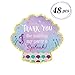48pcs Mermaid Stickers Thank You Tags Goodie Bags Labels Under the Sea Themed Party Favor