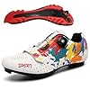Lglmqxtm Breathable Unisex Cycling Shoes with Graffiti Design - Non-Slip MTB & Mountain Bike Shoes with Rubber Sole