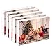 NIUBEE 5 Pack Acrylic Picture Frames 4x6 Inches, Bulk Clear Double Sided Desktop Frameless Photo Frame with Retail Gift Box Package